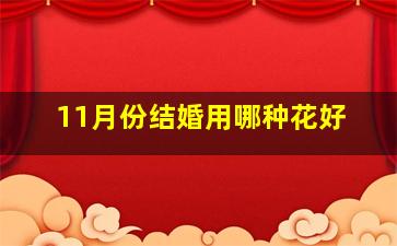 11月份结婚用哪种花好