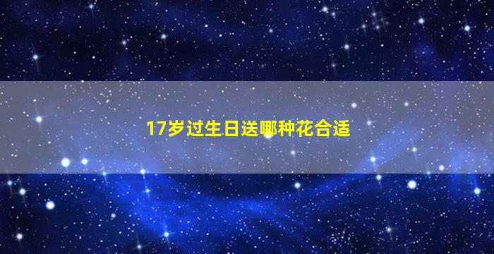 17岁过生日送哪种花合适