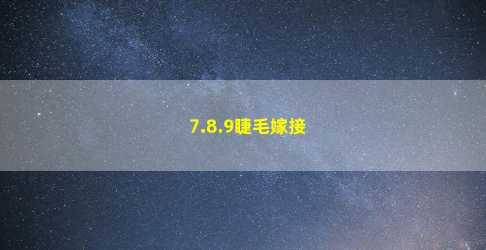 7.8.9睫毛嫁接