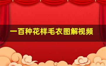 一百种花样毛衣图解视频