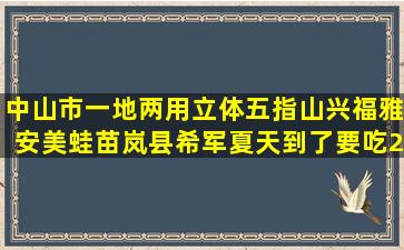 中山市一地两用立体五指山兴福雅安美蛙苗岚县希军夏天到了要吃2种养心瓜