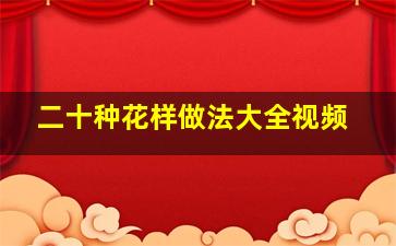 二十种花样做法大全视频