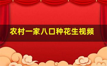 农村一家八口种花生视频