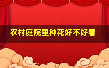 农村庭院里种花好不好看