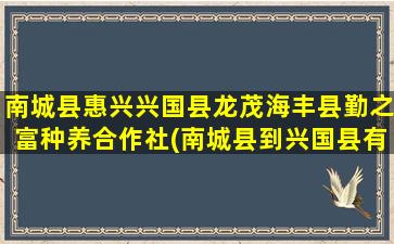 南城县惠兴兴国县龙茂海丰县勤之富种养合作社(南城县到兴国县有多少公里)