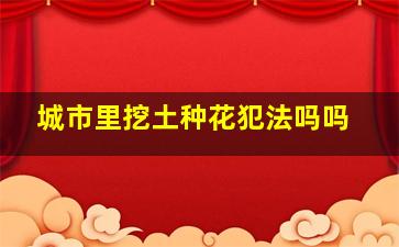 城市里挖土种花犯法吗吗