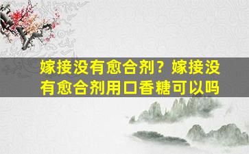 嫁接没有愈合剂？嫁接没有愈合剂用口香糖可以吗