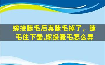 嫁接睫毛后真睫毛掉了，睫毛往下垂,嫁接睫毛怎么弄