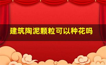 建筑陶泥颗粒可以种花吗