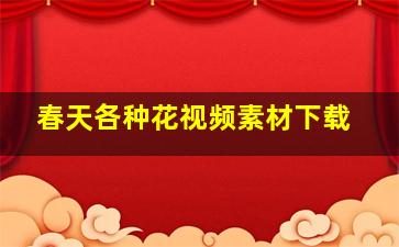 春天各种花视频素材下载