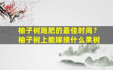 柚子树施肥的最佳时间？柚子树上能嫁接什么果树