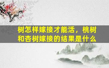 树怎样嫁接才能活，桃树和杏树嫁接的结果是什么