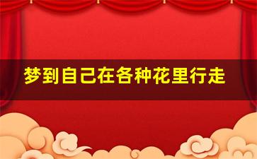 梦到自己在各种花里行走