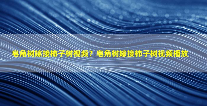 皂角树嫁接柿子树视频？皂角树嫁接柿子树视频播放