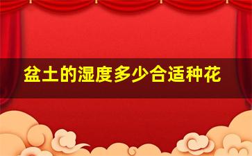 盆土的湿度多少合适种花