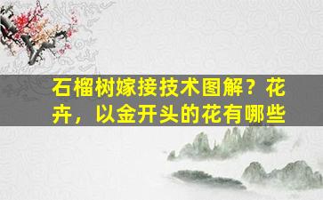 石榴树嫁接技术图解？花卉，以金开头的花有哪些