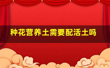 种花营养土需要配活土吗