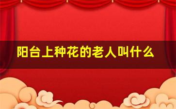 阳台上种花的老人叫什么