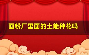 面粉厂里面的土能种花吗