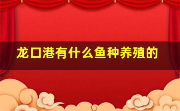 龙口港有什么鱼种养殖的